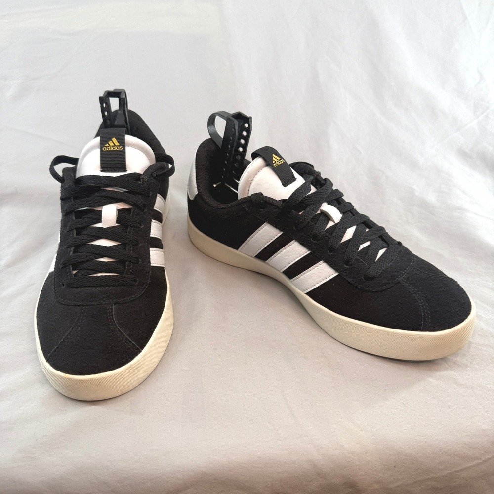 Adidas VL Court 3.0 Women's Shoes Black Suede Low Top Sneakers ID6279 Size 8.5